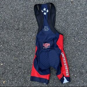 Official USA Cycling National Team Santini Bib Shorts Team-Issue Padded Size L